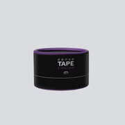 Black container with purple top labeled 'sense TAPE' on a light gray background